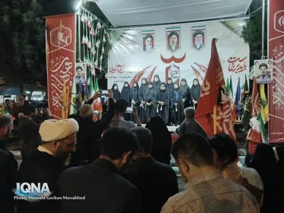 باران هم حریف تجمع مردم اهر در حمایت از مدافعان وطن و بیعت با رهبری