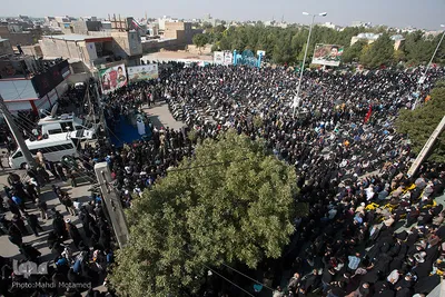 تشییع و خاکسپاری شهید «زکریا شیری» در شهر اقبالیه استان قزوین‎