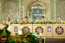 جزء خوانی قرآن کریم در حرم مطهر شاهچراغ (ع)