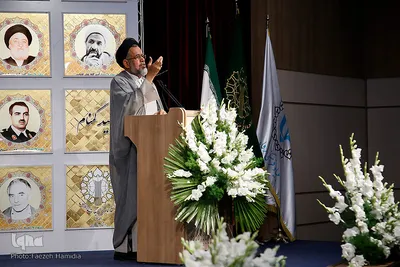 حجت الاسلام والمسلمین سیدمحمود علوی، وزیر اطلاعات در مراسم بزرگداشت شهدای شهریورماه