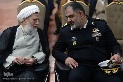 امیر دریادار شهرام ایرانی، فرمانده نیروی دریایی ارتش و حجت‌الاسلام والمسلمین عباس محمدحسنی، رئیس سازمان عقیدتی سیاسی ارتش