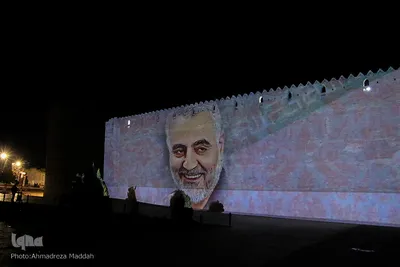 ویدئومپینگ بر دیواره ارگ کریم‌‌ خان شیراز‎‎