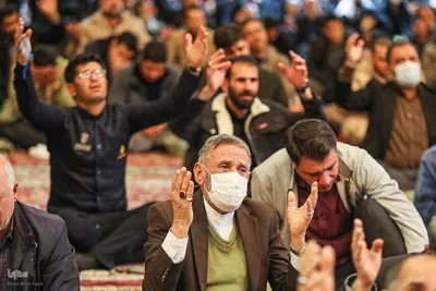 سوگواری شب شهادت امام موسی کاظم (ع) در حرم مطهر‎ شاهچراغ