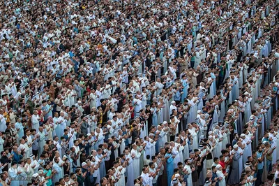 نماز عید فطر در بین‌الحرمین کربلای معلی