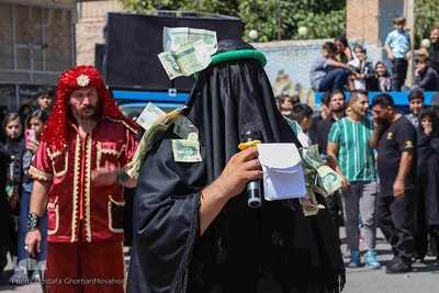 مراسم شبیه خوانی حرکت نمادین کاروان اسرای کربلا در اهر