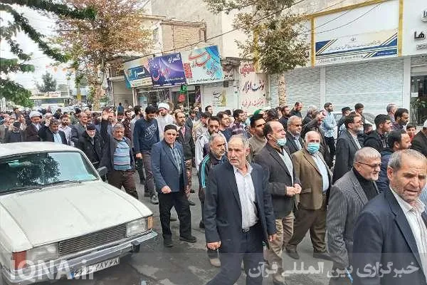 راهپیمایی مردم کمالشهر در حمایت ملت فلسطین