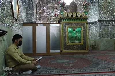 جزءخوانی و تفسیر قرآن در آستان مقدس علی ابن حمزه (ع) شیراز‎‎