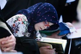 مراسم جزء خوانی قرآن کریم در حرم امام زاده حسن (ع)
