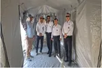 استقرار بیمارستان سیار «شهید شیخ‌الاسلام» در مرز باشماق مریوان
