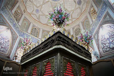 آیین تعویض پرچم حرم امامزاده علی بن جعفر(ع)