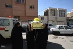 آیین استقبال از پیکر شهید گمنام در دبستان کمائی اصفهان