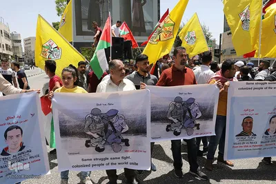 تظاهرات فلسطینیان بر ضد طرح الحاق «کرانه باختری» به سرزمینهای اشغالی
