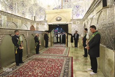 آئین غبارروبی ضریح مطهر احمدبن‌موسی(ع)‎