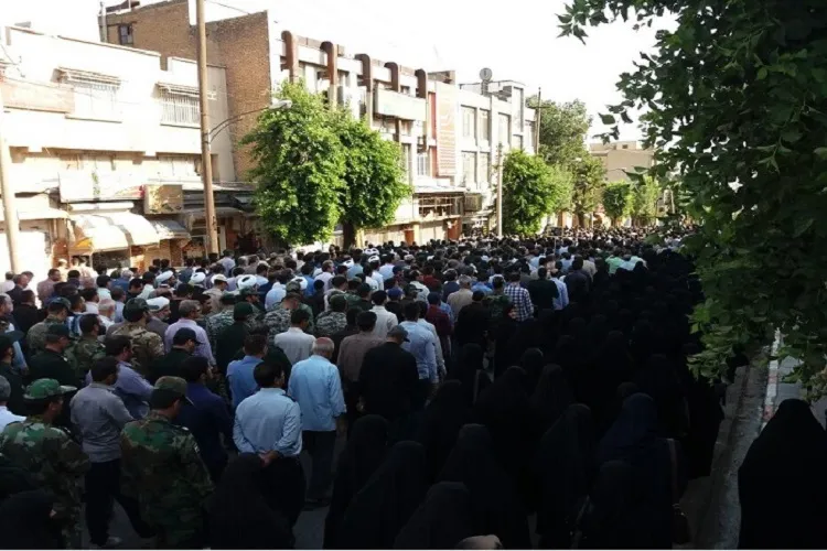 تشییع پیکر شهید مدافع امنیت در کرمانشاه