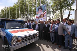 مراسم گلریزان جامعه ورزش برای کمک به مردم سیل‌زده