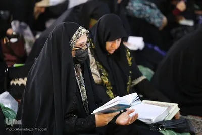 مراسم سوگواری شب شهادت امام جعفر صادق(ع) در حرم شاهچراغ‎‎