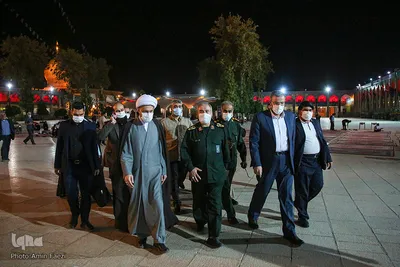 دیدار سردار دریادار علی فدوی جانشین فرمانده کل سپاه با آیت‌الله دژکام تولیت آستان مقدس حضرت شاهچراغ(ع)