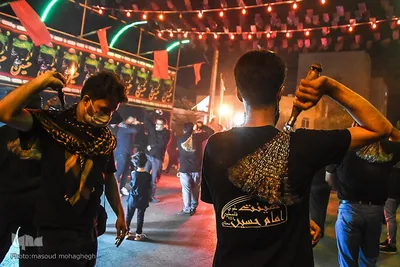 آیین عزاداری شب ششم محرم مسجد امام حسین(ع) سمنان