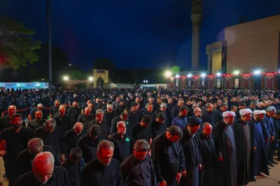 مراسم عزاداری حسینی در سنگ فرش مصلای تبریز