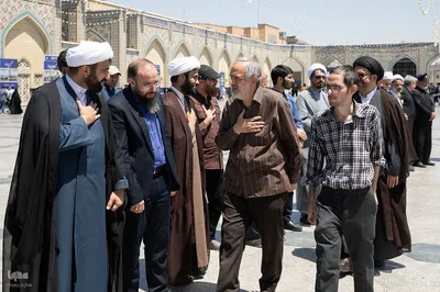 مراسم تشییع محمدحسین حشمت‌پور در حرم رضوی