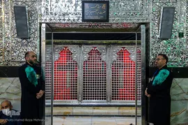 غبار‌روبی مضجع مطهر حضرت عبدالعظیم حسنی(ع)