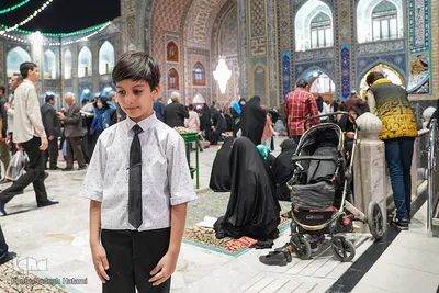 حرم مطهر رضوی در شب میلاد حضرت رضا(ع)