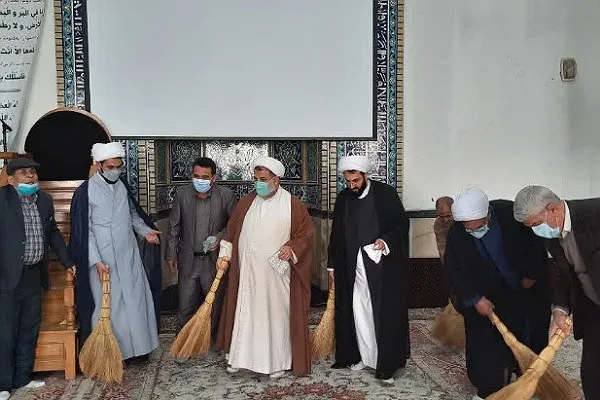مراسم غبارروبی مسجد قائمیه گنبدکاووس برگزار شد