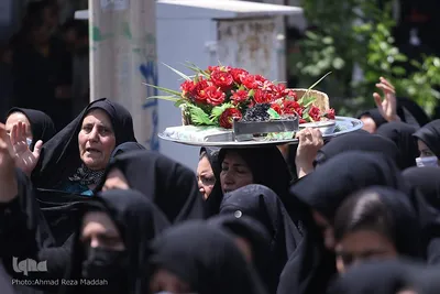 آئین وداع با پیکر شهید عبدالله اسکندری در شهرستان خرامه