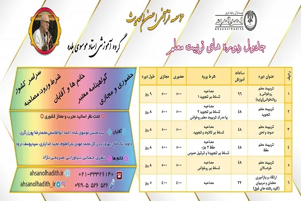 دوره‌ مجازی تربیت معلم قرآن مؤسسه احسن الحدیث آغاز می‌شود