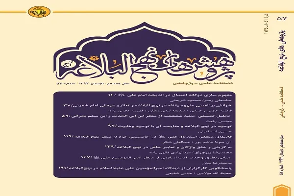فصلنامه «پژوهش‌های نهج‌البلاغه» در ایستگاه 57