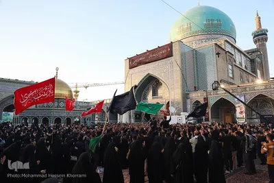 مراسم عزاداری شب شهادت امام رضا(ع) در حرم مطهر رضوی