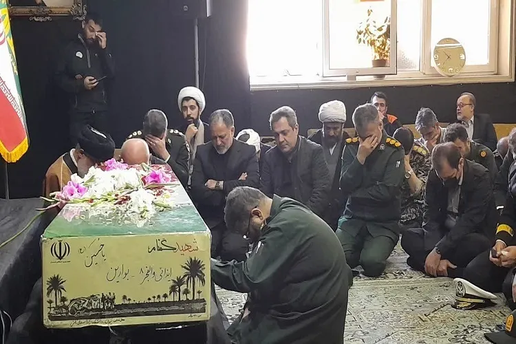 پیکر شهید گمنام در مهدیه بندرانزلی تشییع شد