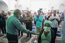 نماز عید غدیر در مسجد امیرچقماق و پیاده روی سادات در یزد‎‎