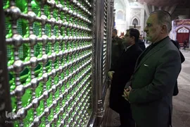 عباس سلیمی، معاون فرهنگی آستان مقدس حضرت عبدالعظیم حسنی (ع) در مراسم بدرقه کاروان قرآنی انقلاب از بارگاه نورانی امام خمینی (ره)