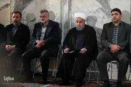 حسن روحانی رییس جمهور در مراسم بزرگداشت ایت الله هاشمی رفسنجانی