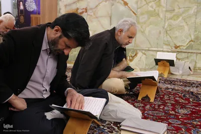 مراسم جزء خوانی قرآن کریم در حرم شاهچراغ(ع)