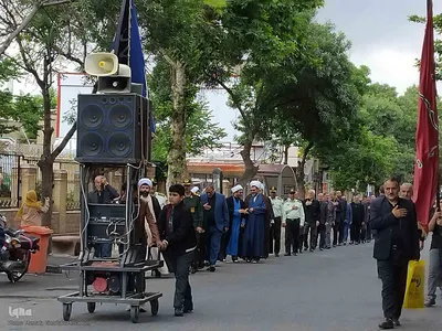 مراسم عزاداری خیابانی به مناسبت سالگرد ارتحال حضرت امام خمینی(ره) در اهر
