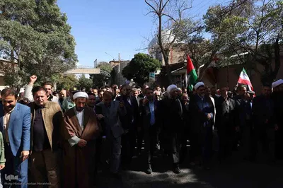 راهپیمایی بشارت نصر در شهرستان اهر