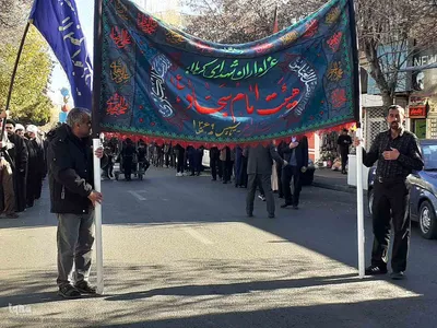 مراسم عزاداری خیابانی شهادت حضرت زهرا(س) در اهر