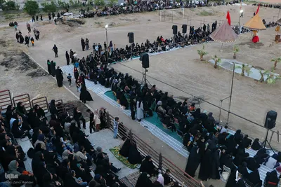 مراسم آیینی خیمه‌سوزان در مبارکه