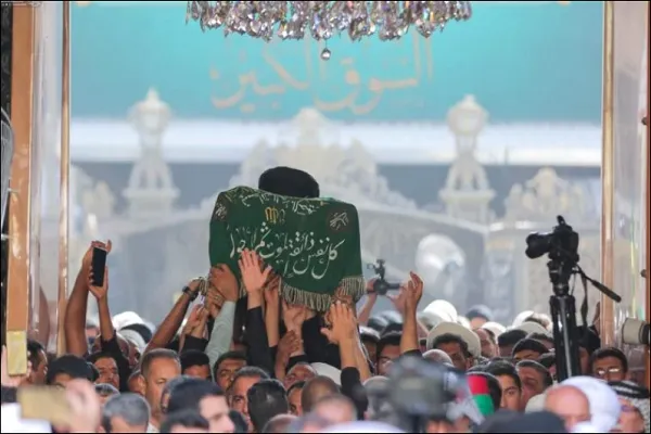 عکس | تشییع پیکر آیت‌الله خرسان در نجف