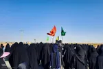 پیادروی جاماندگان اربعین حسینی در نایین