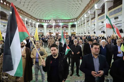 تجمع مردم تبریز در اعتراض به جنایات اسرائیل در غزه