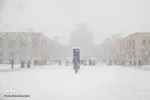 بارش اولین برف زمستانی در مشهد ـ حرم رضوی