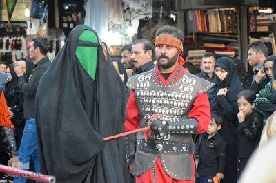 حرکت نمادین کاروان اسرای کربلا تا شام در قم
