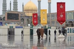 قم میں سردیوں کی پہلی برف باری