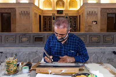 مشق عشق خوشنویسان اصفهانی در سوگ سیدالشهدا (ع)