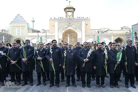 مراسم تعویض پرچم آستان مقدس حضرت عبدالعظیم حسنی(ع)