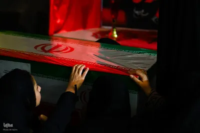 مراسم وداع با پیکر شهیدان مصطفی امینی و عبدالحسین شیخ‌کوپایی در اصفهان