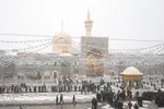 بارش اولین برف زمستانی در مشهد ـ حرم رضوی